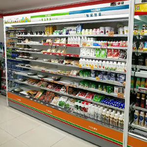 Convenience store air curtain cabinet