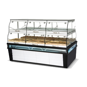 R & AMP; double-sided bread display cabinets refrigerated food display cases