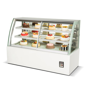 Bakery Glass Showcaser & AMP; luxury curved three-story front-door cake display case