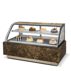 R & D Display Cabinet of new luxury double-arc bakery display cases
