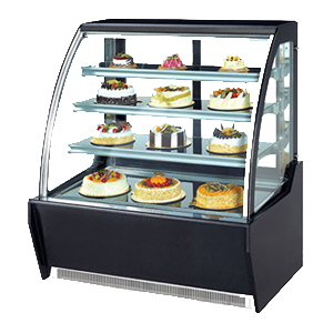 The BX four-tiered curving cake cabinet cabinet bakery display casesThe