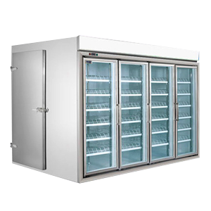 post-complement commercial freezer merchandiser