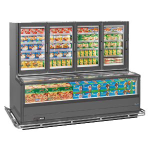 Supermarket Combination Freezer With Glass Door