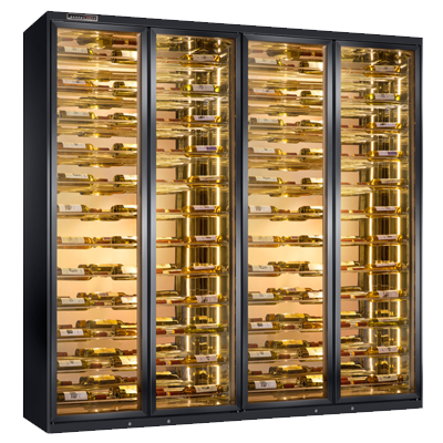 Vertical four-door wine bottle commercial wine refrigerator