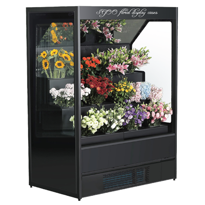 MS-Q18YH Open air curtain floral cooler refrigerator