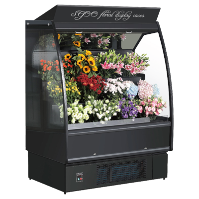 MS-Q19AH Curved open air curtain floral cooler refrigerator