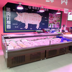 Open Meat Locker Deli, Fresh Meat display cases