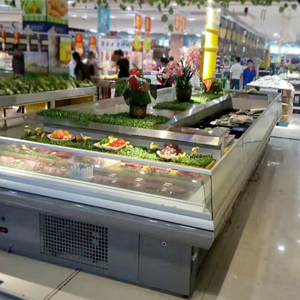 Open-top combination fresh meat cabinet Supermarket Display Cases