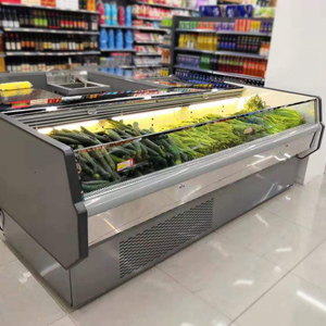 Use Chart of fresh meat and vegetable refrigerator in supermarket Commercial Refrigerated High Deli Meat Display Case