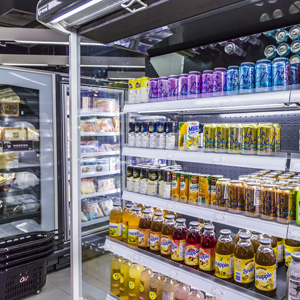 Convenience store air-curtain Freezer