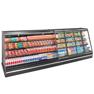 supermarket multi-deck dairy case