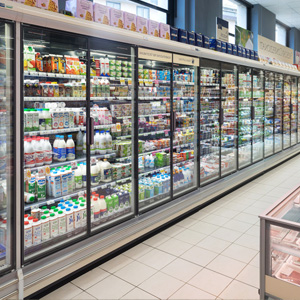 Supermarket display case