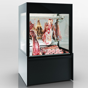 Hanging meat display case meat display case