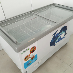 1.5 m plain shallow bottom island cabinet Thawing Supermarket Island Freezer