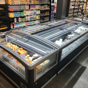 Four-door island cabinet Cabinet Supermarket Island Freezer