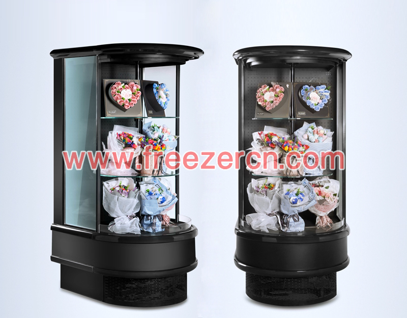 Semi circular small flower display cooler